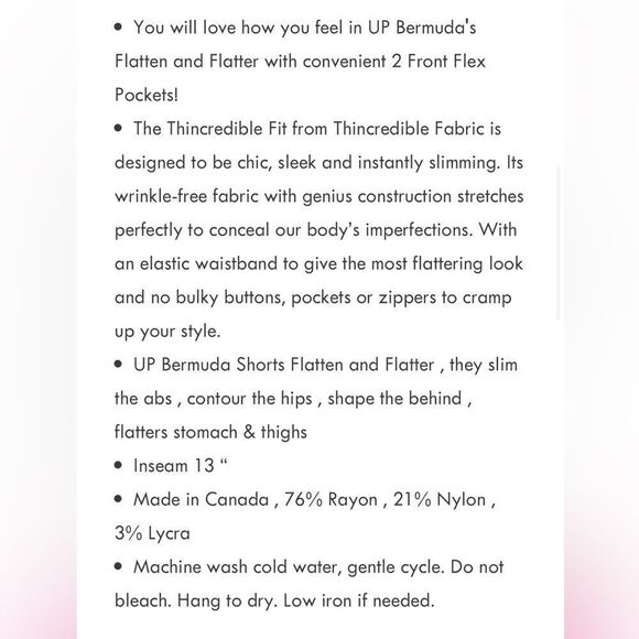 NEW UP! Bermuda 22” Shorts Slimming Black Size 4 - Picture 10 of 11